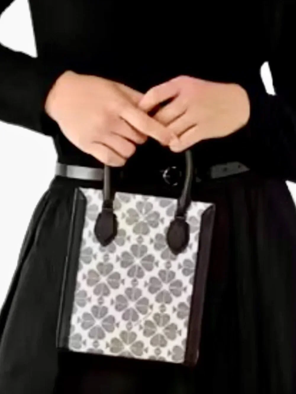 NWT Kate Spade New York Signature Spade Flower Navy Mini Tote Crossbody Bag